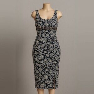 Elegant Floral Sleeveless Dress